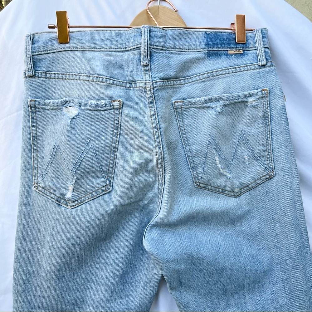 MOTHER | THE HUFFY SKIMP IN ROPE’S END RAW HEM DISTRESSED SIZE 30 JEAN DENIM - Picture 7 of 8